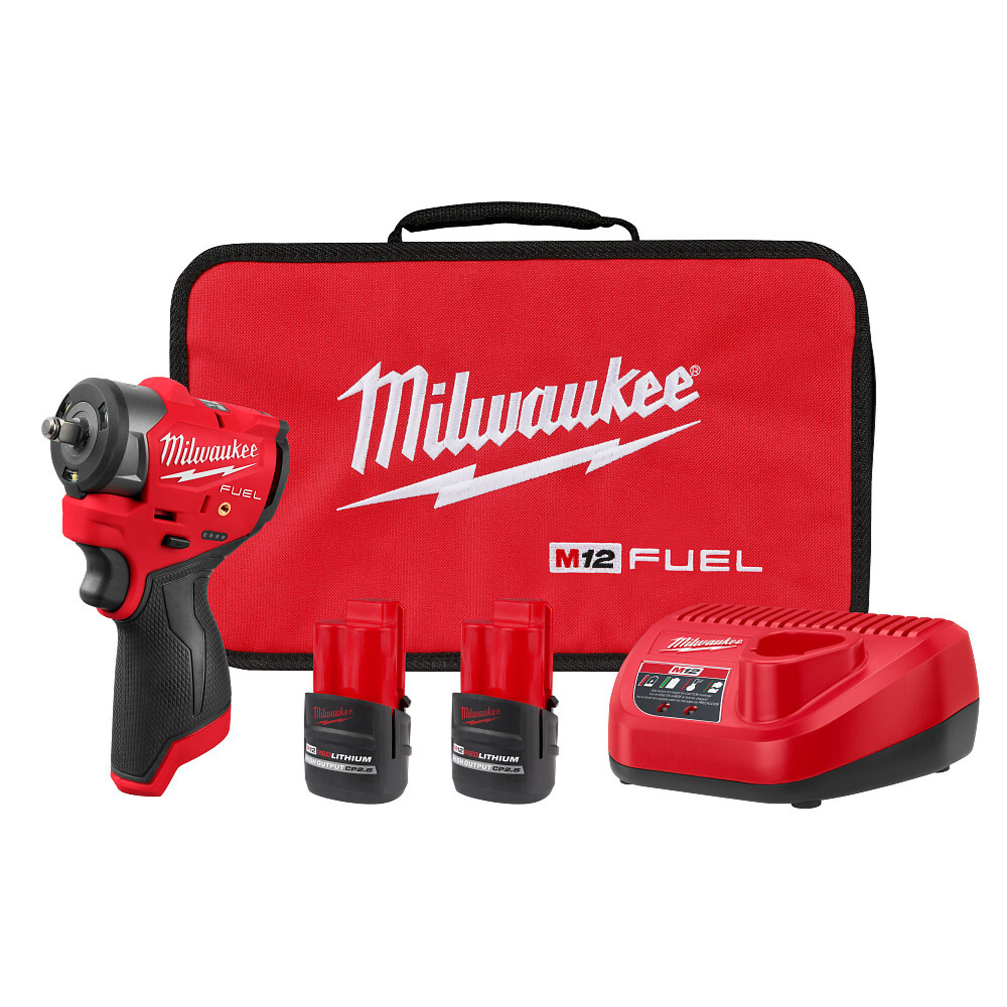 Milwaukee M12 FUEL™ 3/8" Subcompact Impact Wrench w/ Friction Ring Kit, Model# 3049-22